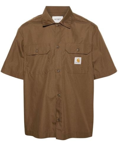 Carhartt Overhemd Met Korte Mouwen - Bruin