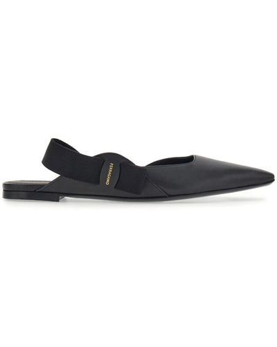 Ferragamo Ballerinas mit Schleife - Schwarz