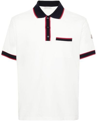 Moncler Polo With Logo - White