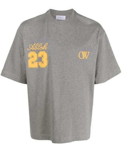 Off-White c/o Virgil Abloh T-shirt en coton à logo imprimé - Gris
