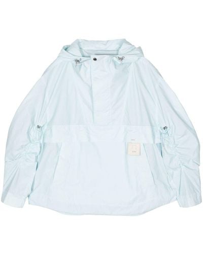 WOOYOUNGMI Logo-patch Hooded Raincoat - Blue
