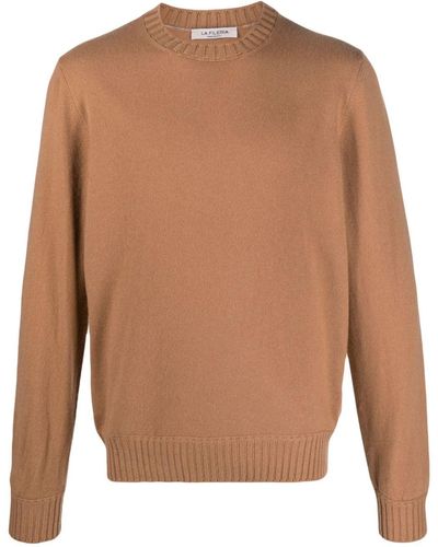 Fileria Crew-neck Cashmere Sweater - Brown