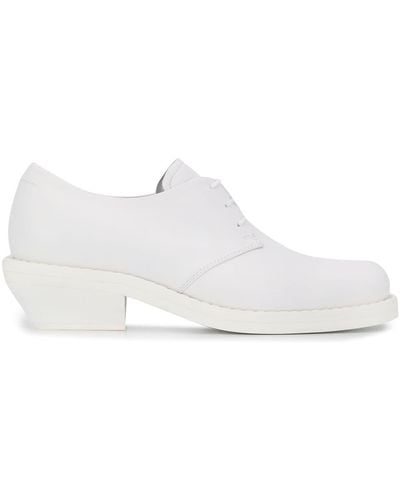 MM6 by Maison Martin Margiela Leather Lace-up Shoes - White