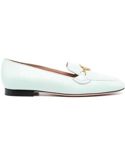 Bally Daily Emblem Leather Loafers - White