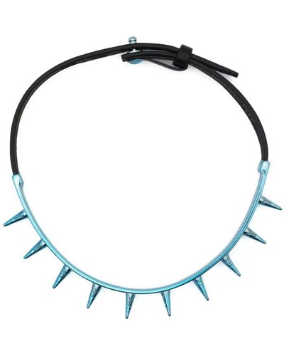 Patrizia Pepe Choker mit Nieten - Blau