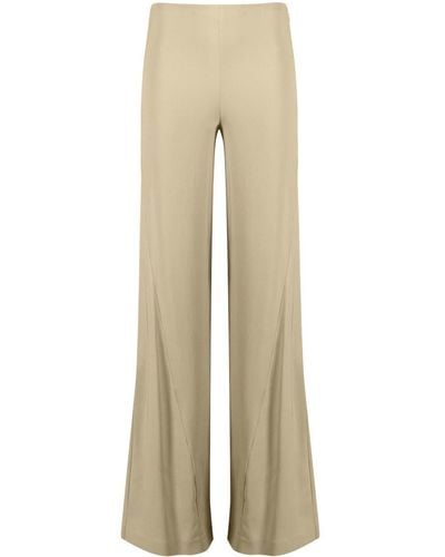 Jacquemus Neutral Le Pantalon Soffio Flared Pants - Women's - Silk/spandex/elastane/viscose - Natural