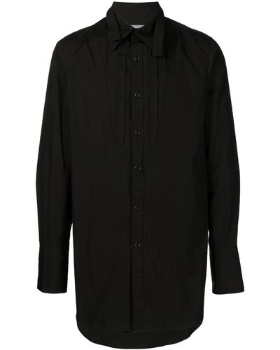 Yohji Yamamoto ボウタイカラー シャツ - ブラック