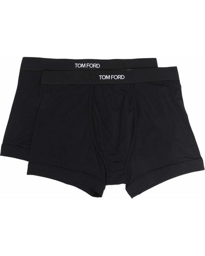 Tom Ford 2er-Set Shorts mit Logo-Bund - Schwarz