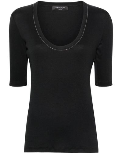 Fabiana Filippi Cotton T-Shirt - Black