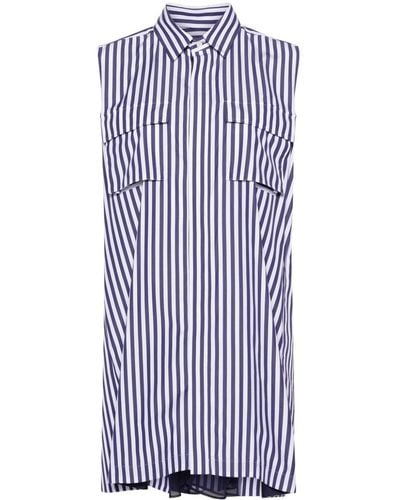 Sacai パネルデザイン ドレス - ブルー