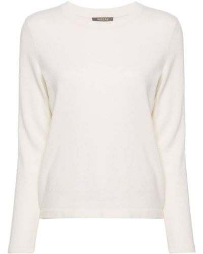 N.Peal Cashmere Hallie Organic-cashmere Sweater - White