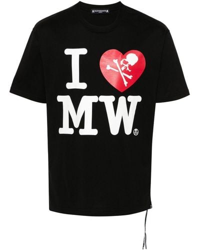 MASTERMIND WORLD Slogan-print Cotton T-shirt - Black