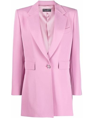 Dolce & Gabbana Blazer Met Enkele Rij Knopen - Roze