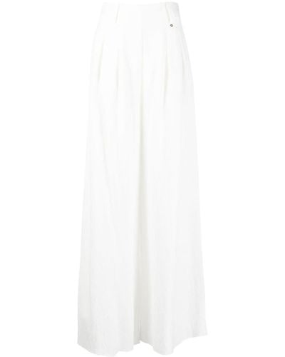 Nissa High-waisted Flared Trousers - White