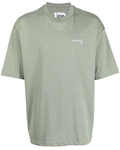 Izzue T-shirt en coton à imprimé graphique - Vert