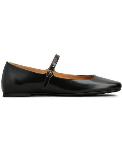 Tod's Patent-leather Ballerina Shoes - Black