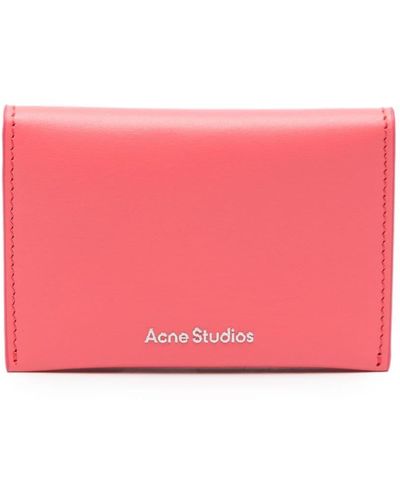 Acne Studios Logo-lettering Leather Cardholder - Pink