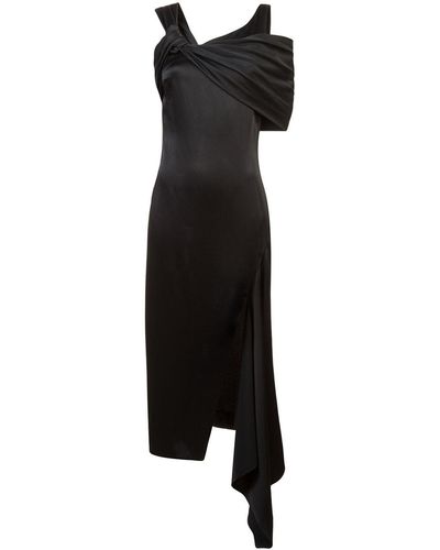 Monse Twisted-neck Gown - Black
