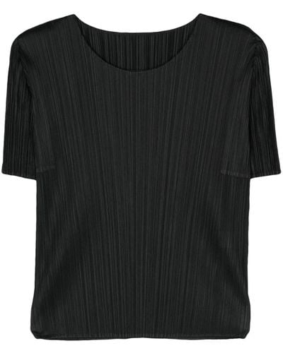 Pleats Please Issey Miyake Camiseta Monthly Colours March - Negro