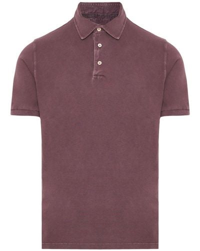 Fedeli North Piqué Cotton Polo Shirt - Red
