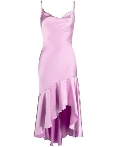 Pinko Hammered Satin Dress - Purple