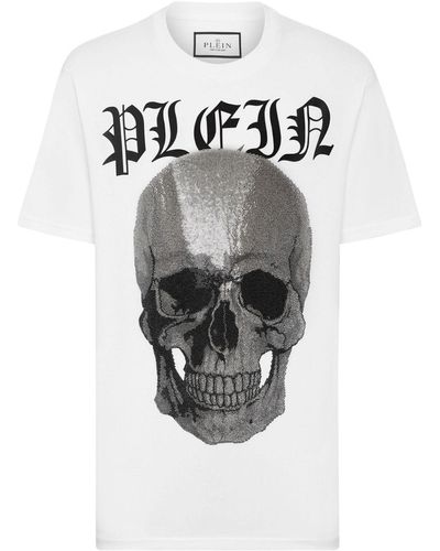 Philipp Plein T-Shirt mit Kristallen - Grau