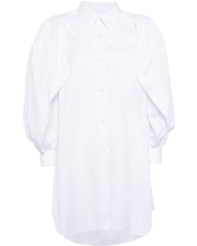 Comme des Garçons Puff-sleeve Cotton Shirt - White