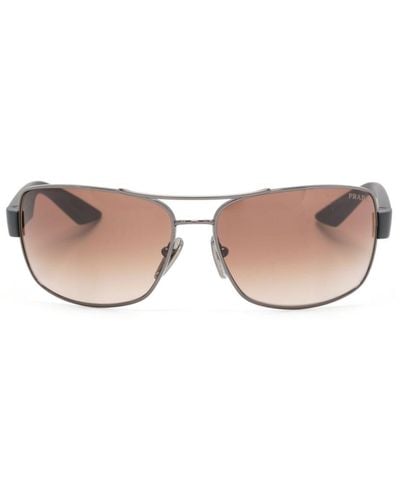 Prada Rectangle-frame Gradient Sunglasses - Pink