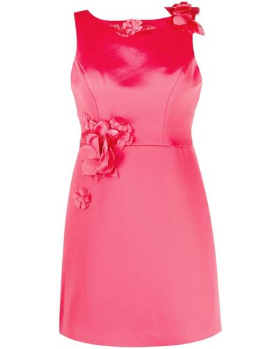 Marchesa Duchess Satin-finish Mini Dress - Pink