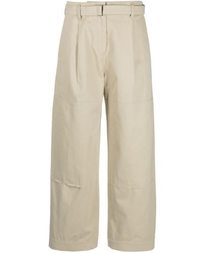 Low Classic Straight-leg Tapered Trousers - Natural