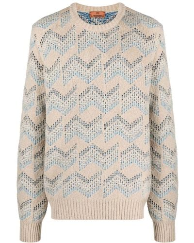 Missoni Zigzag-jacquard Sweater - Gray