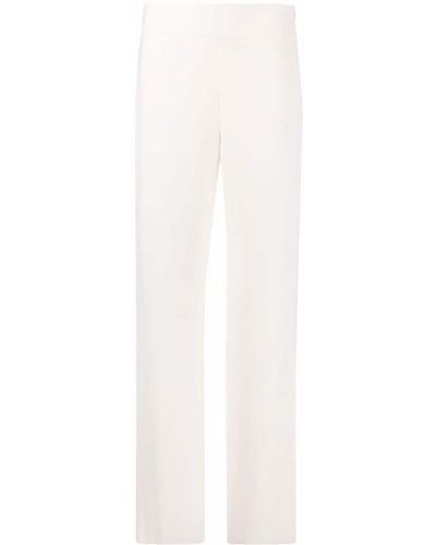 Emporio Armani High-Waist-Hose mit geradem Bein - Weiß