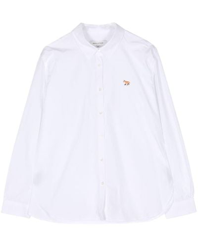Maison Kitsuné T-Shirt mit Brusttasche - Weiß