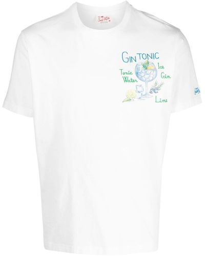 Mc2 Saint Barth Gin Tonic Cotton T-shirt - White