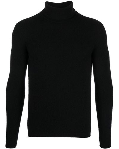 Saint Laurent Roll-neck Knitted Sweater - Black