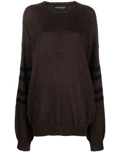 BARBARA BOLOGNA Stripe-detail Long-sleeve Sweater - Black