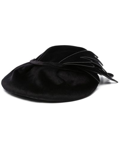 Maison Margiela Appliqué-detail Cotton Hat - Black