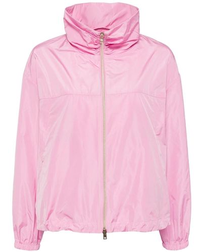 Herno High-neck Zip-up Jacket - Pink