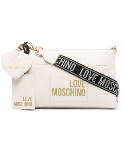 Love Moschino Logo Cross-body Bag - Natural