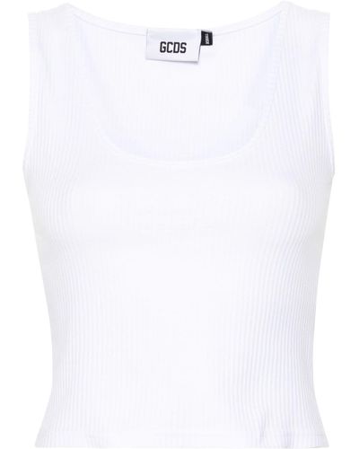 Gcds Top Con Paillettes - Bianco