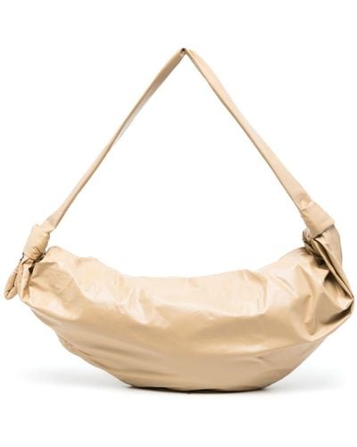Lemaire Large Soft Croissant Leather Shoulder Bag - Natural