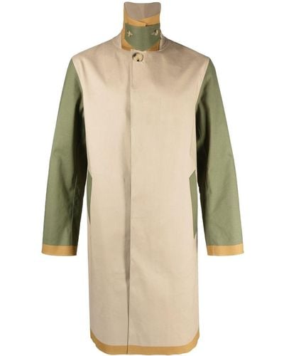 Mackintosh Oxford Single-breasted Cotton Coat - Natural