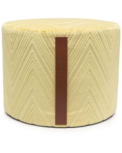 Missoni Tabouret à motif zigzag - Métallisé