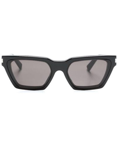 Saint Laurent Lunettes de soleil SL 633 Calista à monture papillon - Noir