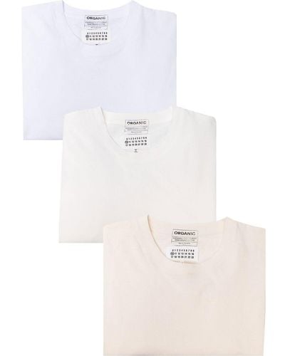 Maison Margiela Set aus drei T-Shirts - Weiß