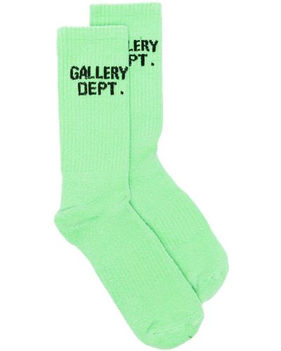 GALLERY DEPT. Clean ロゴ インターシャ 靴下 - グリーン