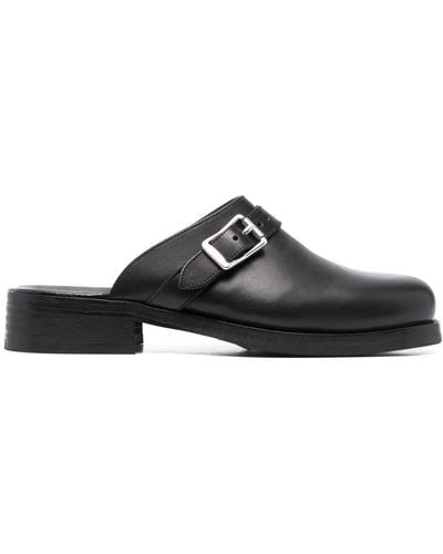 Our Legacy Camion Leather Mules - Black