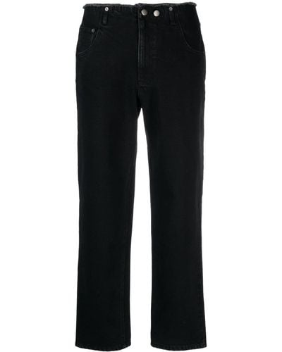 Tibi Newman Mid-rise Tapered Jeans - Black