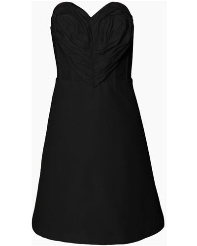 Carolina Herrera Heart-appliqué Corset Minidress - Black