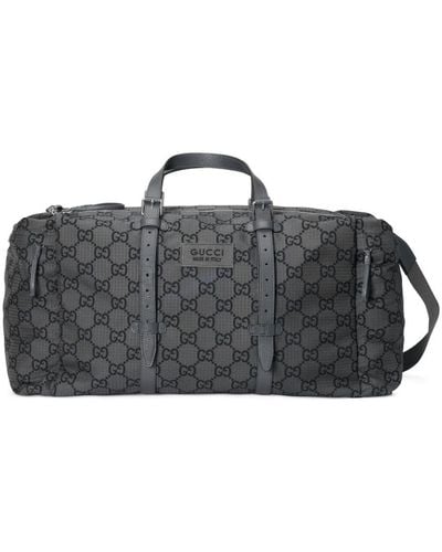 Gucci Maxi GG Supreme-print Duffle Bag - Black